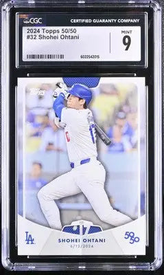 Shohei Ohtani 2024 Topps 50/50 baseball card with CGC 9 Mint rating