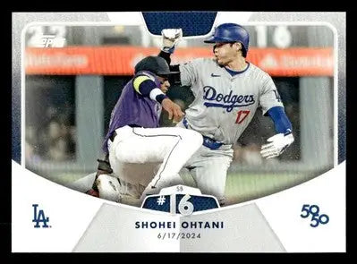 2024 Topps Shohei Ohtani baseball card featuring Shohei Ohtani from Los Angeles Dodgers