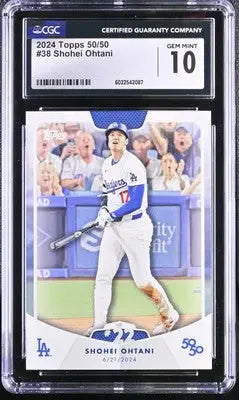 Graded Shohei Ohtani baseball card 2024 Topps 50/50 CGC 10