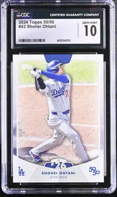 Graded 2024 Topps Shohei Ohtani baseball card GEM MINT 10 CGC 10 product image