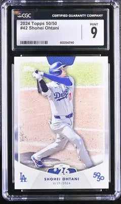 Graded 2024 Topps Shohei Ohtani baseball card CGC 9 Mint rating product image