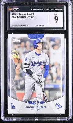 Graded Shohei Ohtani baseball card 2024 Topps 50/50 #57 CGC 9