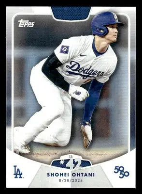 Shohei Ohtani Los Angeles Dodgers trading card from 2024 Topps 50/50 series