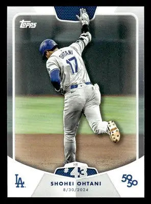 Shohei Ohtani baseball card in batting stance from 2024 Topps 50/50 series