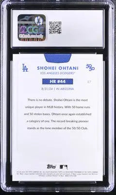 Graded Shohei Ohtani baseball card 2024 Topps 50/50 #87 CGC 10