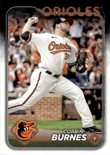 Corbin Burnes baseball card with original gloss from 2024 Topps #501 NM-MT Orioles