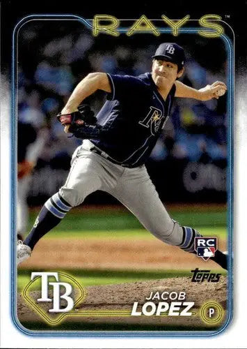 2024 Topps #502 Jacob Lopez NM-MT RC Rookie Rays ID:70974 - Baseball Card Single