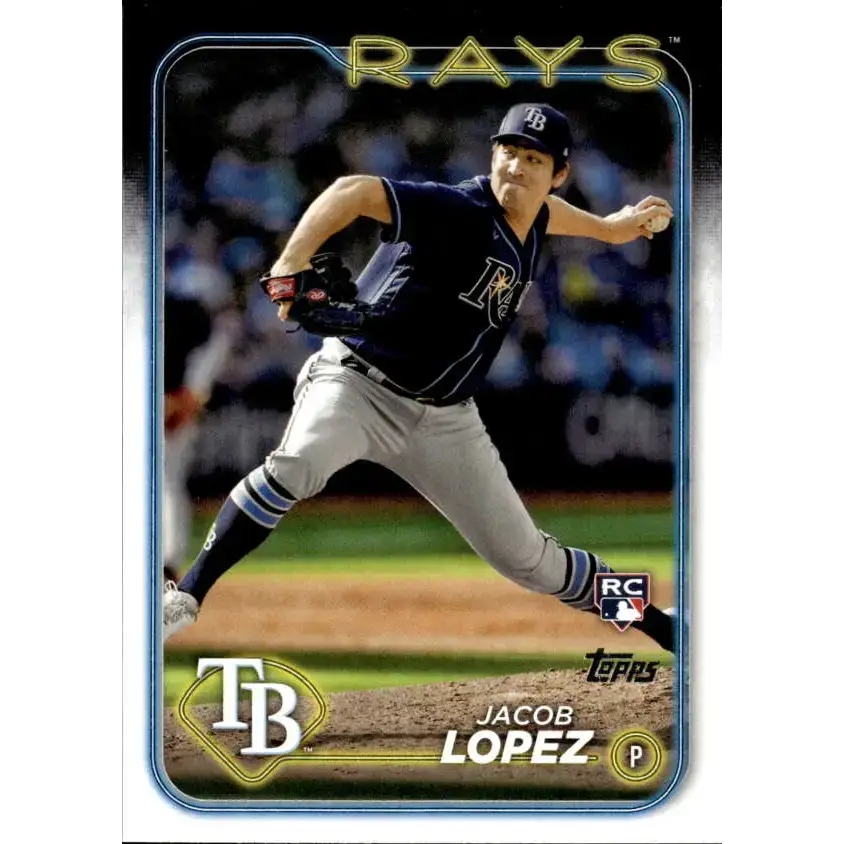2024 Topps #502 Jacob Lopez NM-MT RC Rookie Tampa Bay Rays Baseball Card - Baseball Card Single