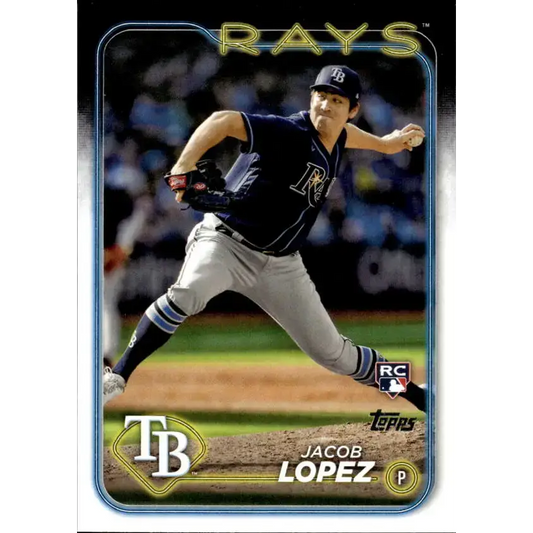 2024 Topps #502 Jacob Lopez NM-MT RC Rookie Tampa Bay Rays Baseball Card - Baseball Card Single