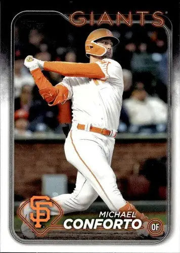 Original gloss Michael Conforto baseball card 2024 Topps NM-MT Giants ID 71424