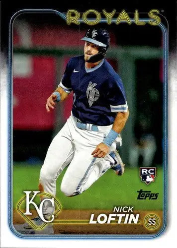 2024 Topps Nick Loftin rookie Royals baseball card with original gloss ID 71426