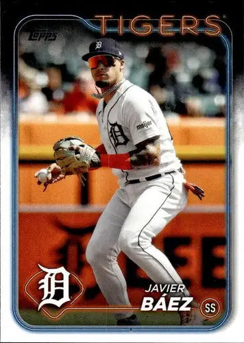 Original gloss Javier Báez baseball card from 2024 Topps #508 NM-MT Tigers