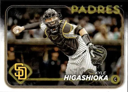 2024 Topps Kyle Higashioka baseball card with original gloss NM-MT Padres ID71432