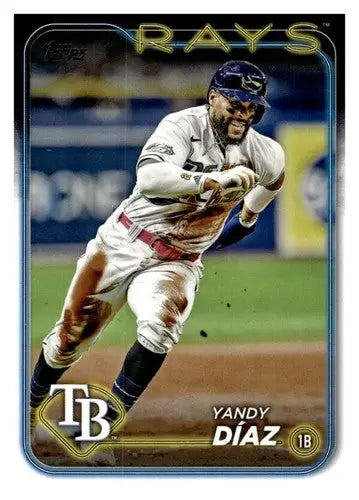 Yandy Diaz baseball card in original gloss from 2024 Topps #52 NM-MT Rays