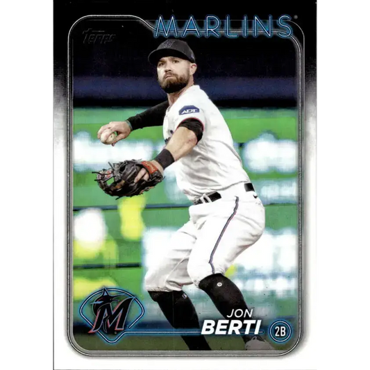 2024 Topps #524 Jon Berti NM-MT Miami Marlins Baseball Card - Baseball Card Single