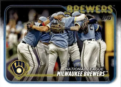 2024 Topps Milwaukee Brewers team card with original gloss, NM-MT condition