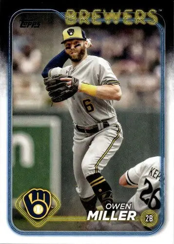 2024 Topps Owen Miller baseball card NM-MT with original gloss Brewers ID 73993