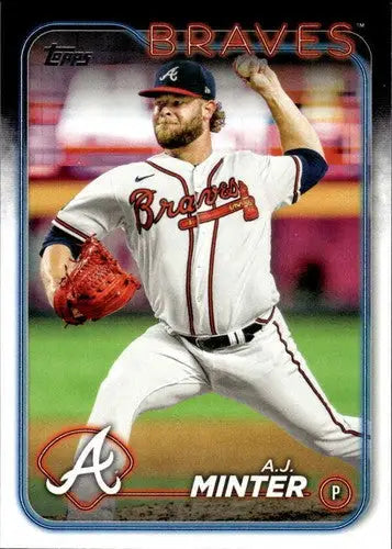 2024 Topps #539 A.J. Minter NM-MT Braves ID:73994 - Baseball Card Single
