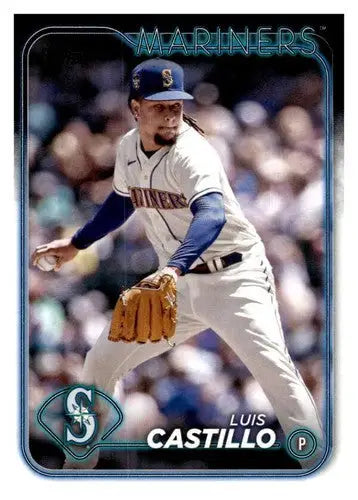 Original gloss Luis Castillo baseball card 2024 Topps NM-MT Mariners ID 71115