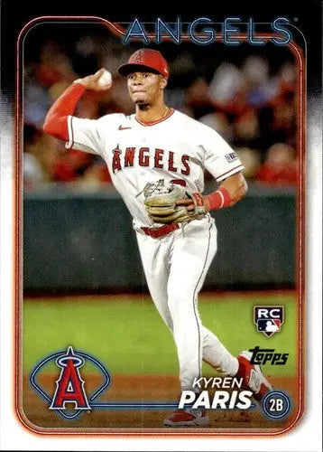 Kyren Paris rookie Angels baseball card with original gloss from 2024 Topps #549