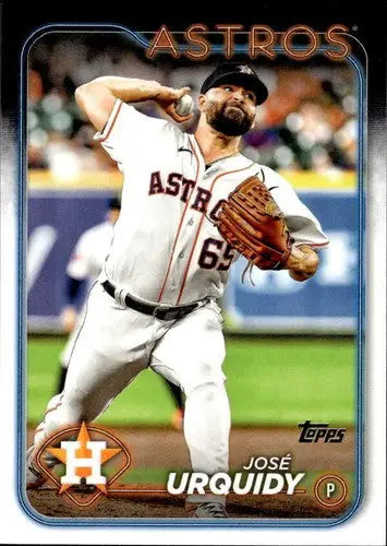 Baseball card featuring Jose Urquidy from 2024 Topps NM-MT Astros ID:71454