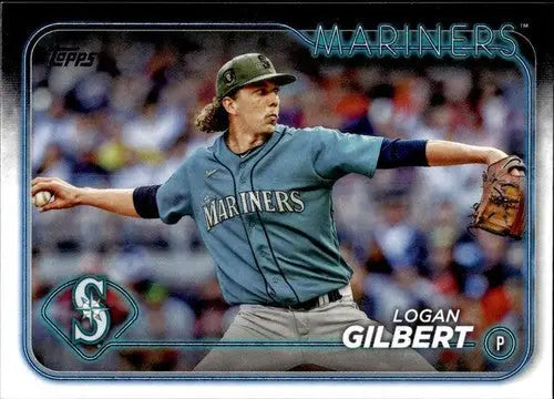 Logan Gilbert baseball card with original gloss from 2024 Topps NM-MT Mariners