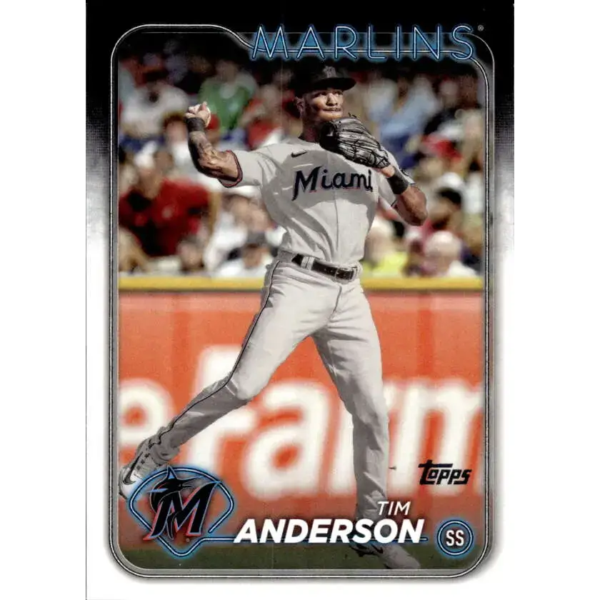2024 Topps #560 Tim Anderson NM-MT Miami Marlins Baseball Card - Baseball Card Single