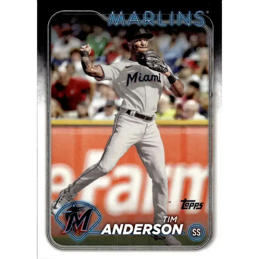 2024 Topps #560 Tim Anderson NM-MT Miami Marlins Baseball Card - Baseball Card Single