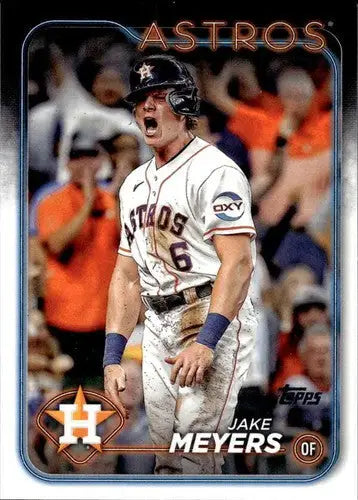 2024 Topps Jake Meyers baseball card with original gloss NM-MT Astros ID 71462