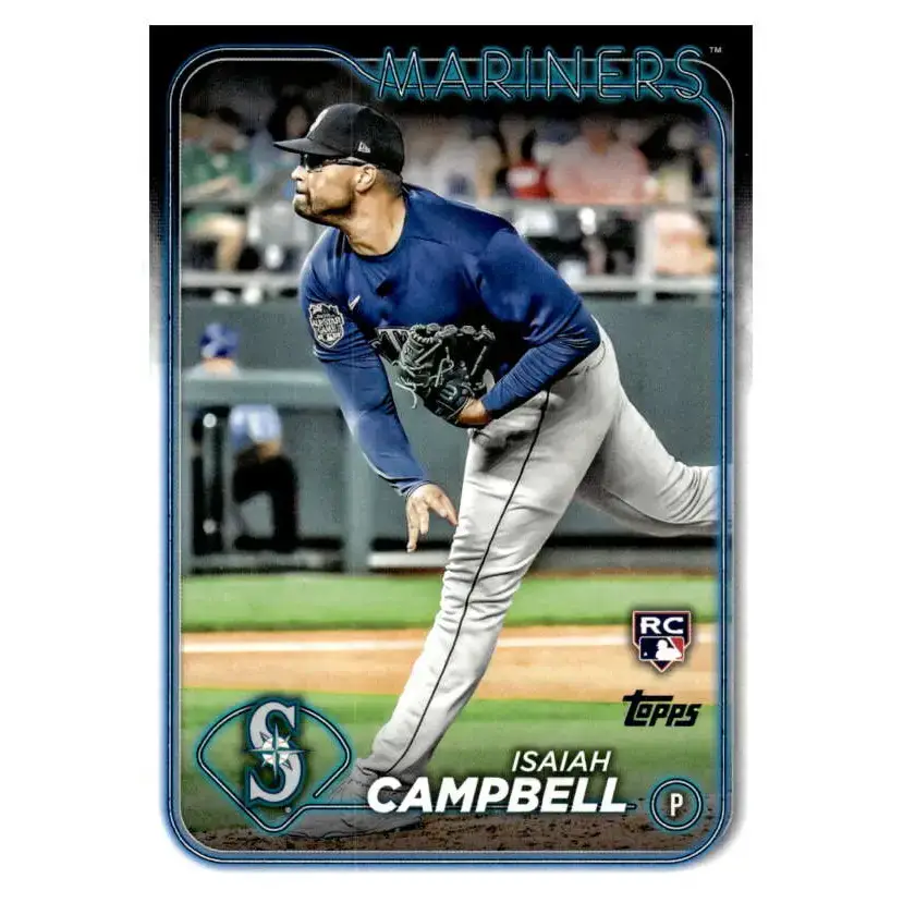 2024 Topps #58 Isaiah Campbell NM-MT RC Rookie Seattle Mariners Baseball Card - Baseball Card Single