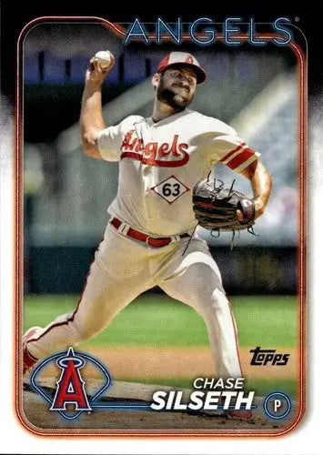 2024 Topps Chase Silseth baseball card with original gloss NM-MT Angels ID 74002