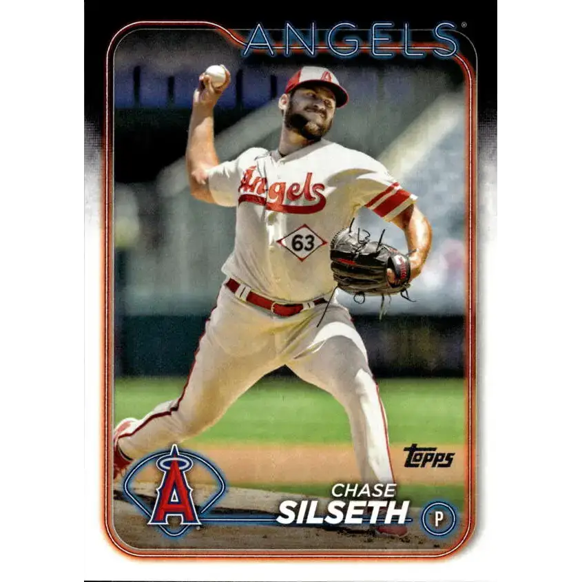 2024 Topps #585 Chase Silseth NM-MT Los Angeles Angels Baseball Card - Baseball Card Single