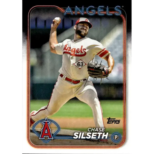 2024 Topps #585 Chase Silseth NM-MT Los Angeles Angels Baseball Card - Baseball Card Single
