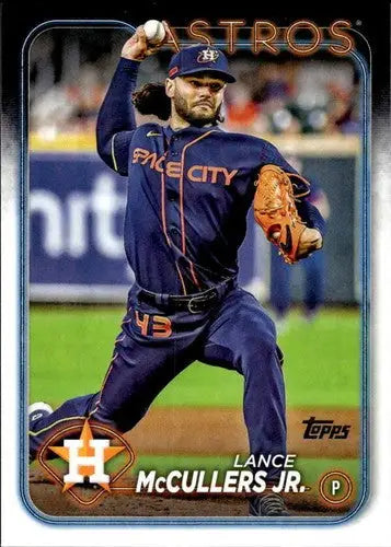 Lance McCullers Jr. baseball card with original gloss, NM-MT Astros from 2024 Topps