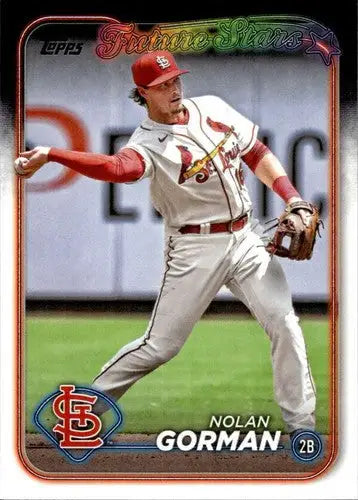 Nolan Gorman baseball card with original gloss from 2024 Topps #591 NM-MT Cardinals
