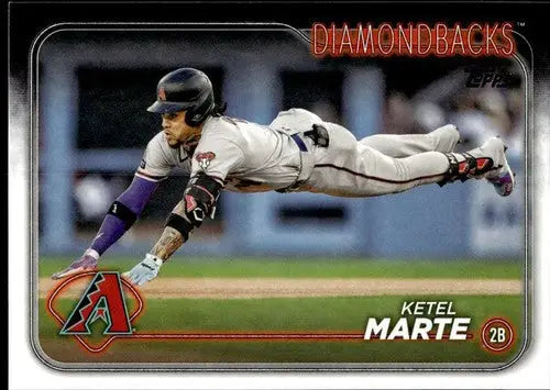 Original gloss Ketel Marte baseball card 2024 Topps NM-MT Diamondbacks ID:71482