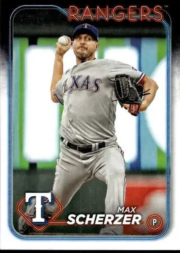 2024 Topps Max Scherzer baseball card with original gloss, NM-MT condition