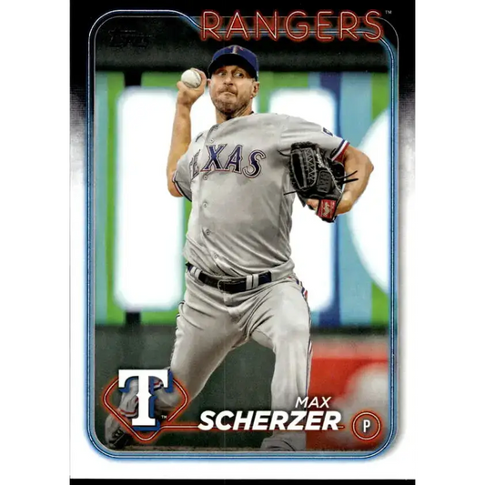 2024 Topps #600 Max Scherzer NM-MT Texas Rangers Baseball Card - Baseball Card Single