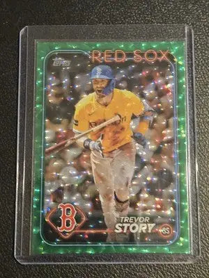 2024 Topps #601 Trevor Story Green Crackle Foil #/499 - Baseball Card Single