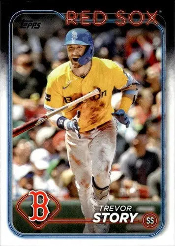 Original gloss Trevor Story baseball card featuring Red Sox player in 2024 Topps #601