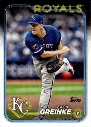 Original gloss baseball card featuring Zack Greinke NM-MT Royals 2024 Topps #610