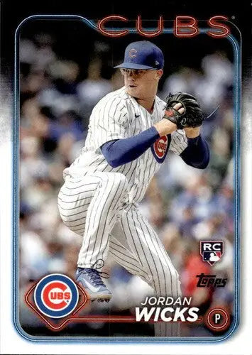 2024 Topps Jordan Wicks rookie Cubs baseball card with original gloss NM-MT condition