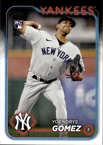 Yoendrys Gomez rookie Yankees baseball card with original gloss from 2024 Topps