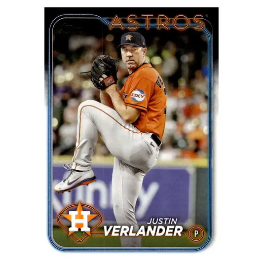 2024 Topps #62 Justin Verlander NM-MT Houston Astros Baseball Card - Baseball Card Single