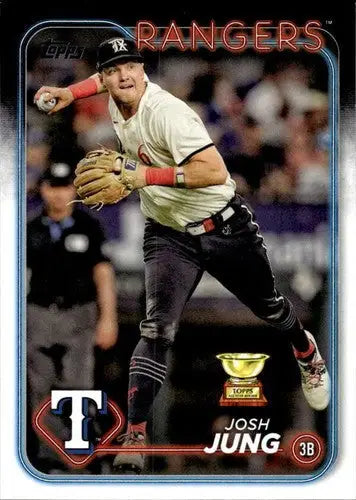 Original gloss Josh Jung NM-MT baseball card from 2024 Topps #620 Rangers ID71494