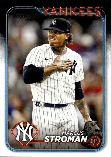 Original gloss Marcus Stroman baseball card 2024 Topps NM-MT Yankees ID 71499