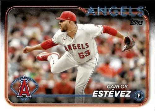 Original gloss 2024 Topps Carlos Estevez baseball card NM-MT Angels ID:71502