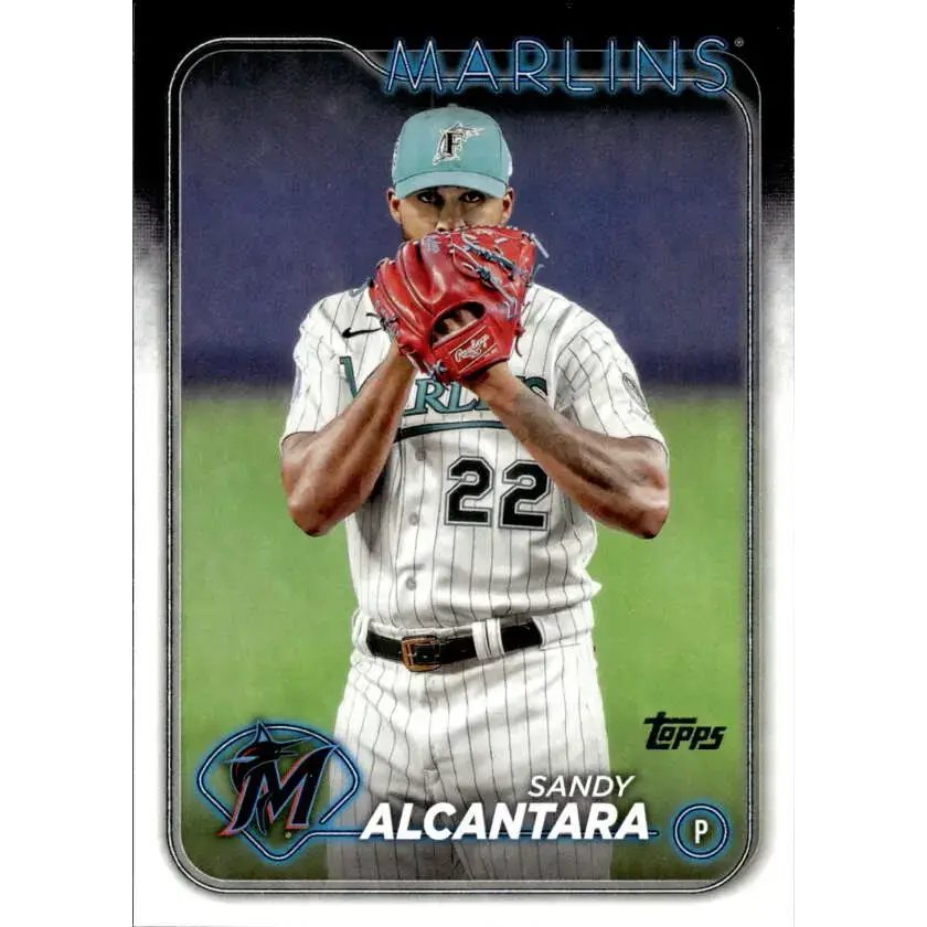 2024 Topps #636 Sandy Alcantara NM-MT Miami Marlins Baseball Card - Baseball Card Single