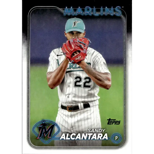 2024 Topps #636 Sandy Alcantara NM-MT Miami Marlins Baseball Card - Baseball Card Single