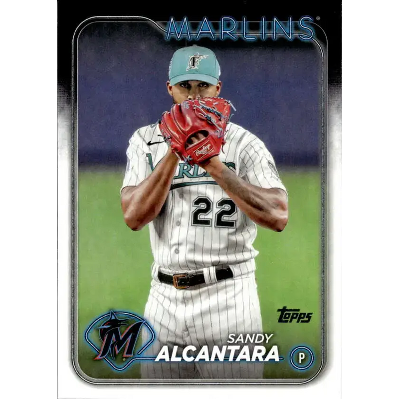 2024 Topps #636 Sandy Alcantara NM-MT Miami Marlins Baseball Card - Baseball Card Single